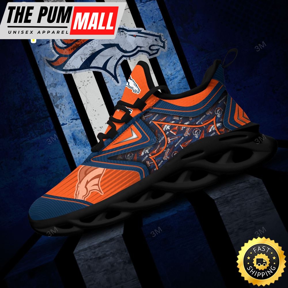 Denver Broncos NFL Clunky Shoes Running Adults Sports Sneakers Gift For Football