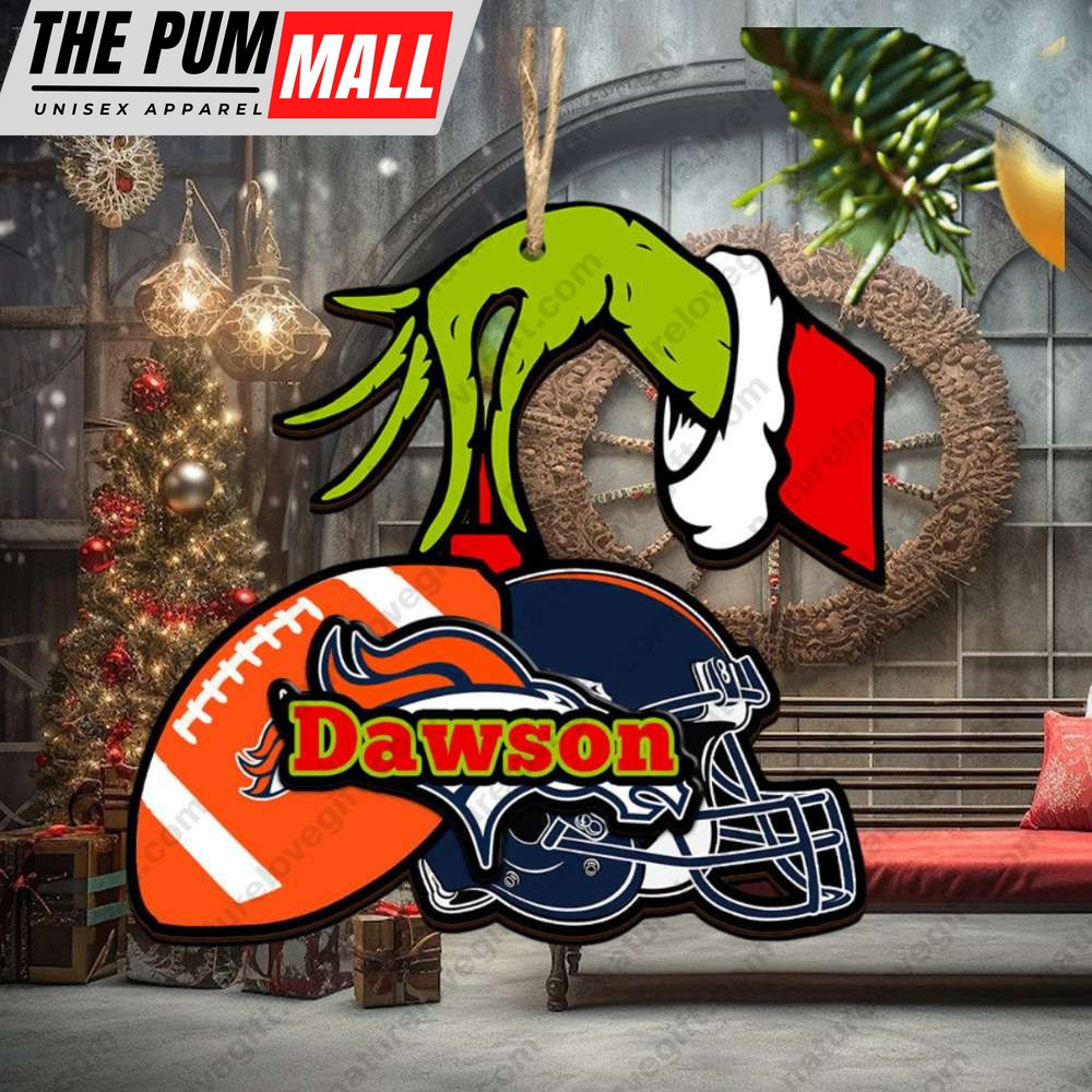 Denver Broncos NFL Custom Grinch Christmas Ornament Tree Decorations Limited Edition