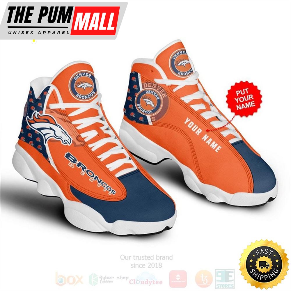 Denver Broncos Nfl Custom Name Air Jd 13 Shoes