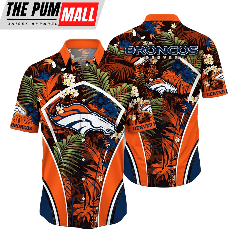 Denver Broncos NFL Flower Tropical Hawaiian Shirt