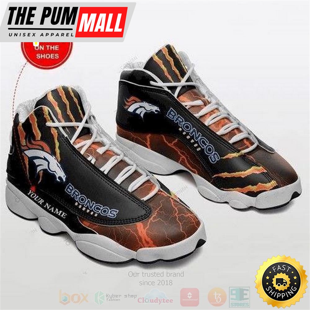 Denver Broncos Nfl Football Teams Custom Name Air Jd 13 Shoes
