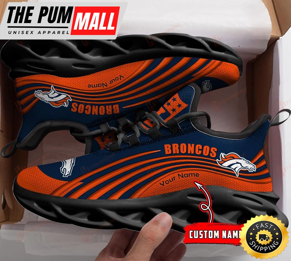 Denver Broncos NFL Personalized Clunky Shoes Running Adults