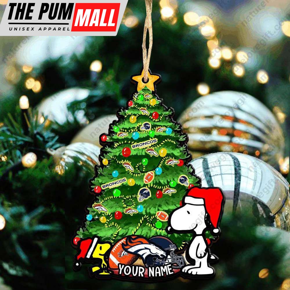 Denver Broncos Snoopy Peanuts Custom Christmas Ornament Xmas Tree Decorations Limited Edition