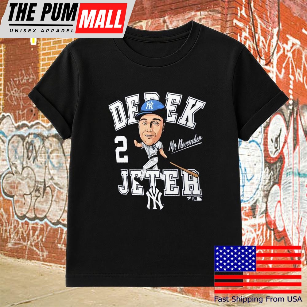 Derek Jeter New York Yankees Hometown Caricature T-Shirt