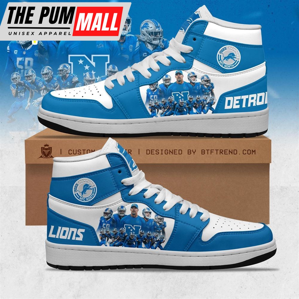 Detroit Lions 2023 NFC North Division Champions Jordan Shoes