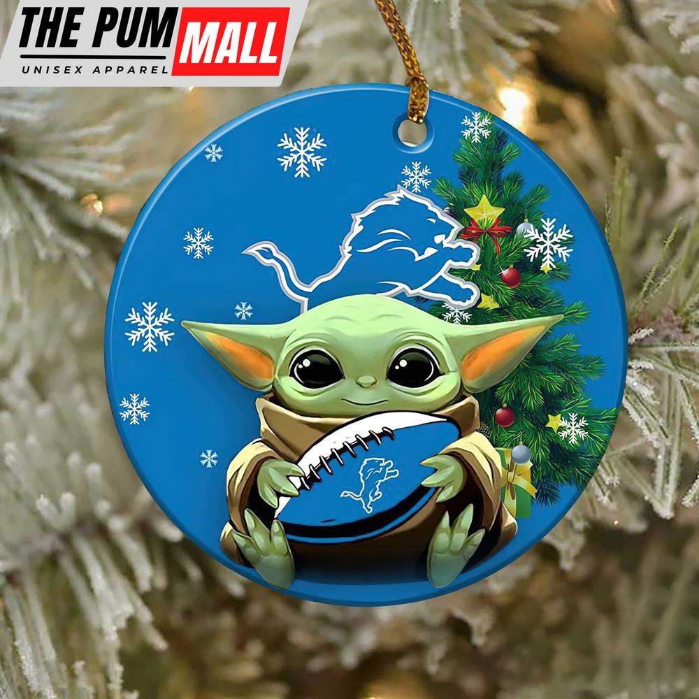 Detroit Lions Baby Yoda NFL Ornaments Limited Edition