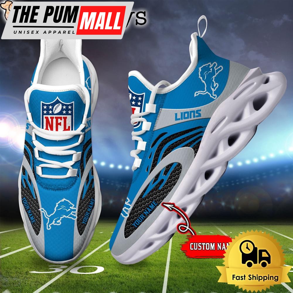 Detroit Lions Custom Max Soul Shoes