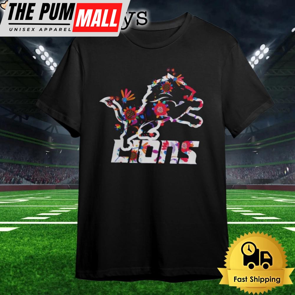 Detroit Lions Dia De Los Muertos T Shirt