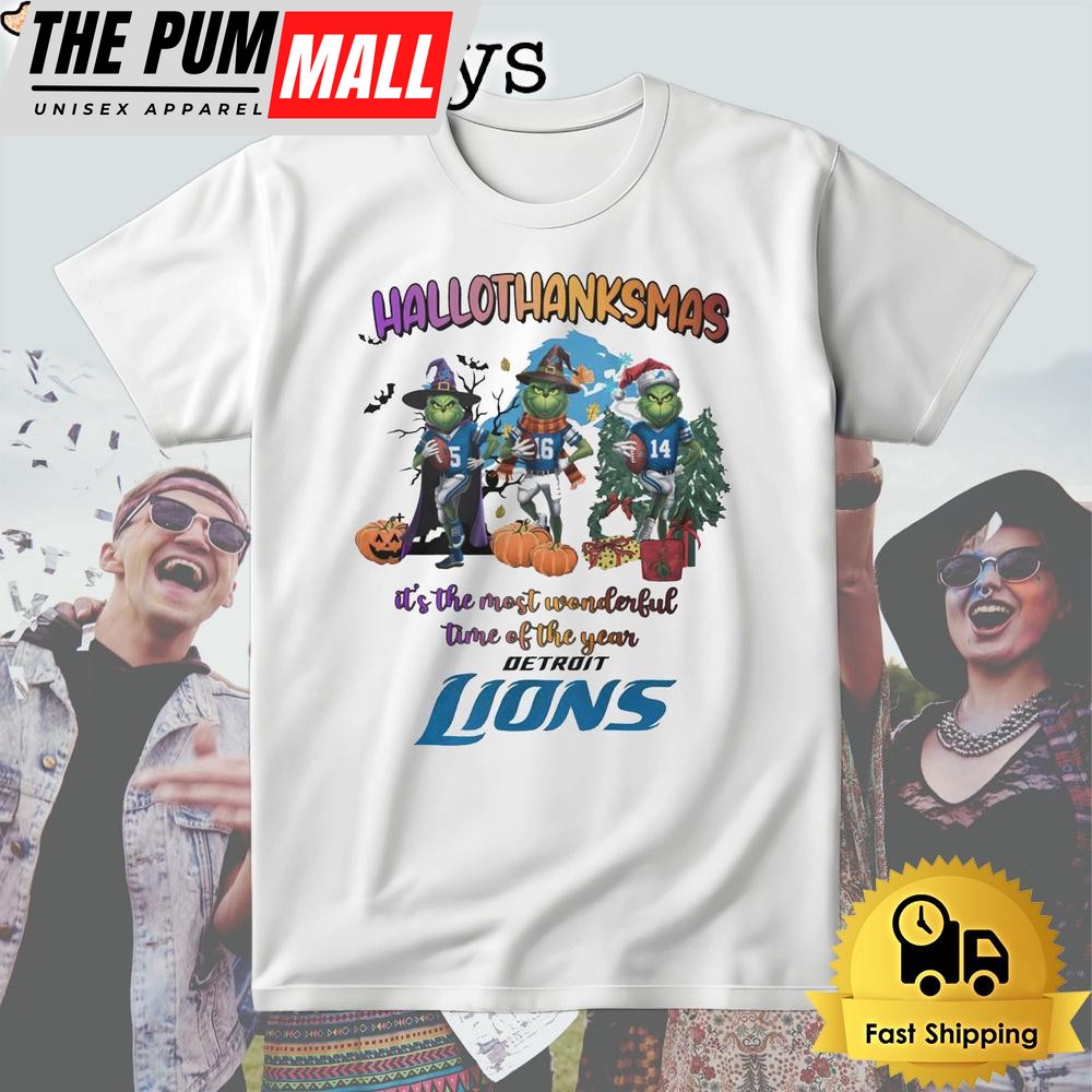Detroit Lions Hallothanksmas T Shirt