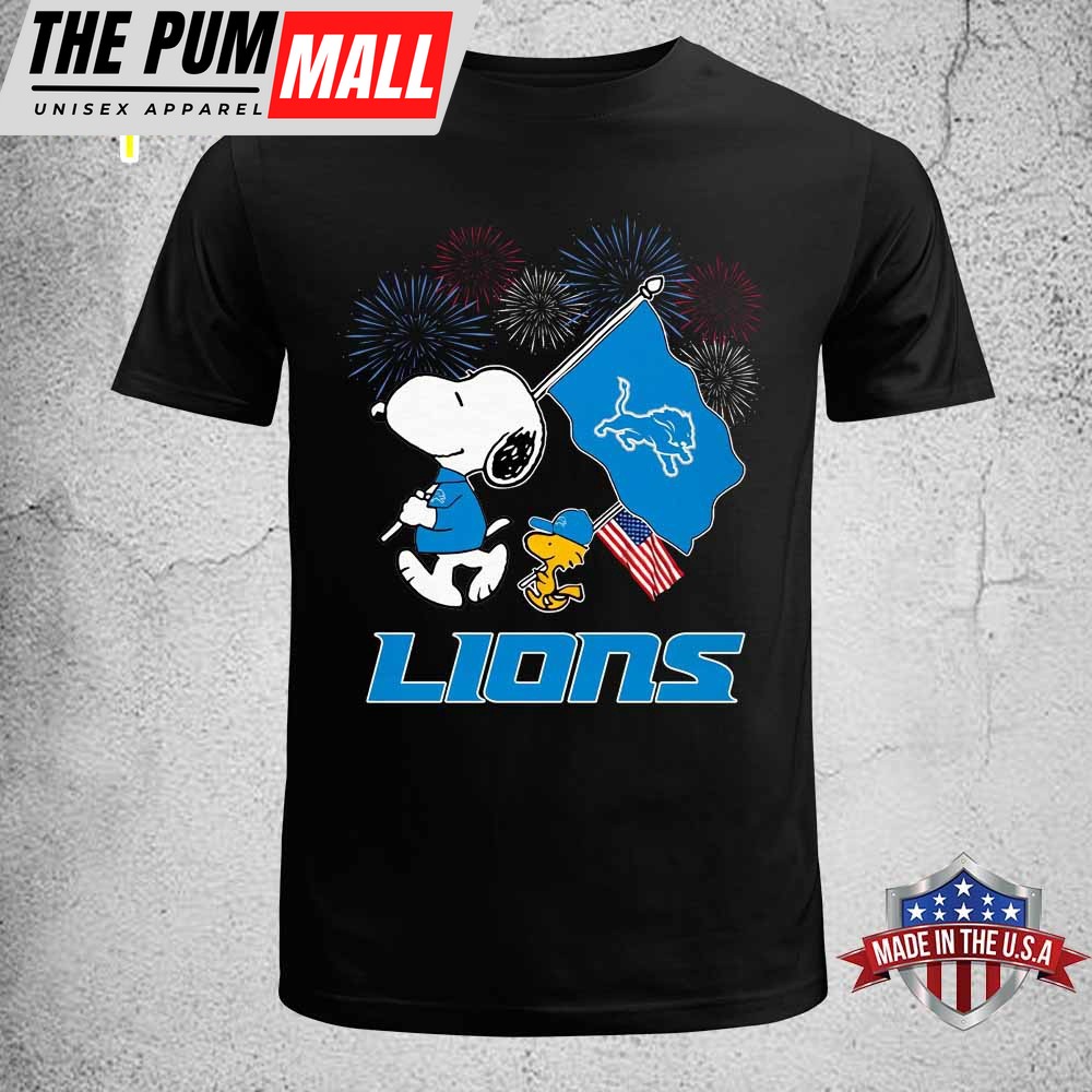 Detroit Lions Happy 4th Of July Independence Day Unisex T-Shirt