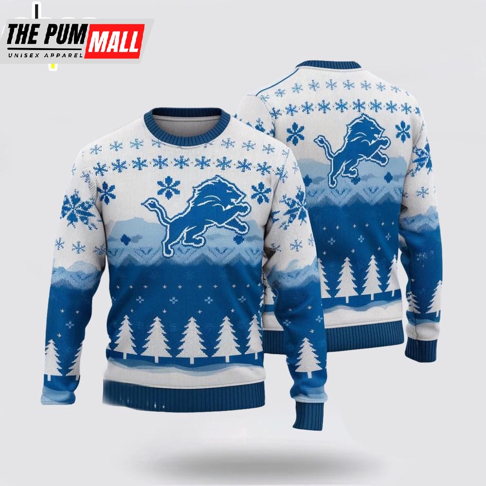 Detroit Lions Merry Christmas Sweater Shirt