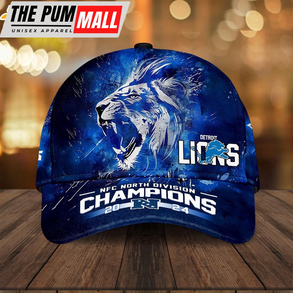 Detroit Lions NFL Champions Pattern Baseball Caps