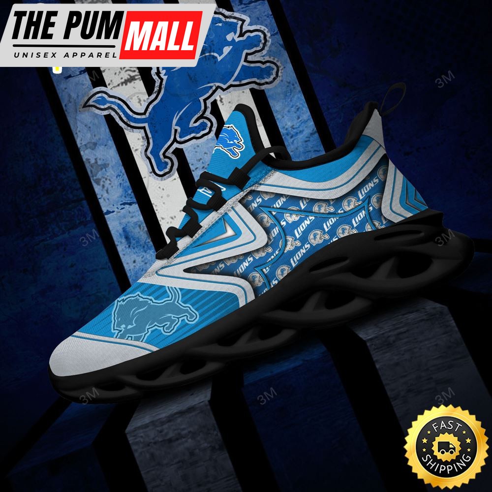 Detroit Lions NFL Clunky Shoes Running Adults Sports Sneakers Gift For Football