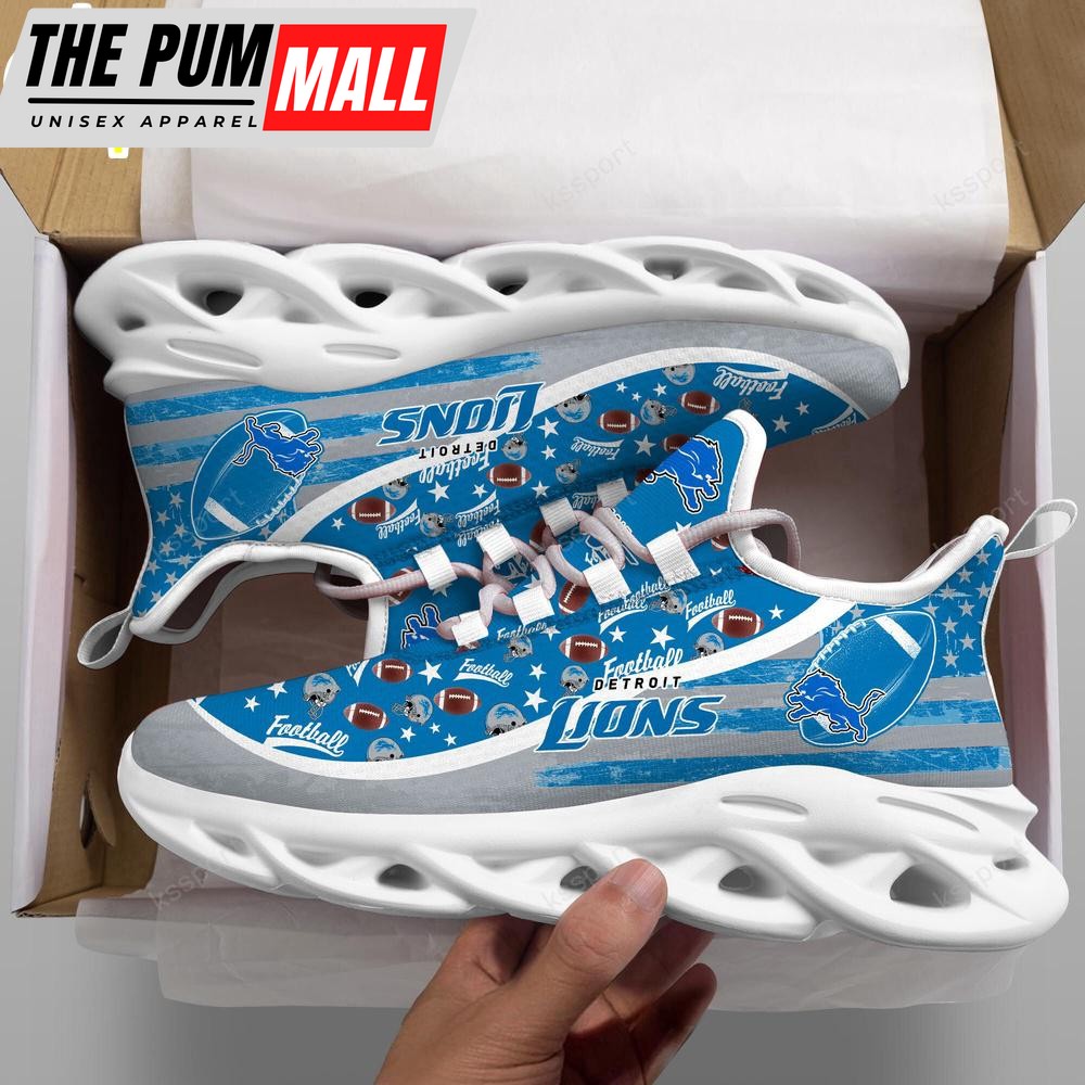 Detroit Lions NFL Clunky Sport Max Soul Shoes New Design For Fans