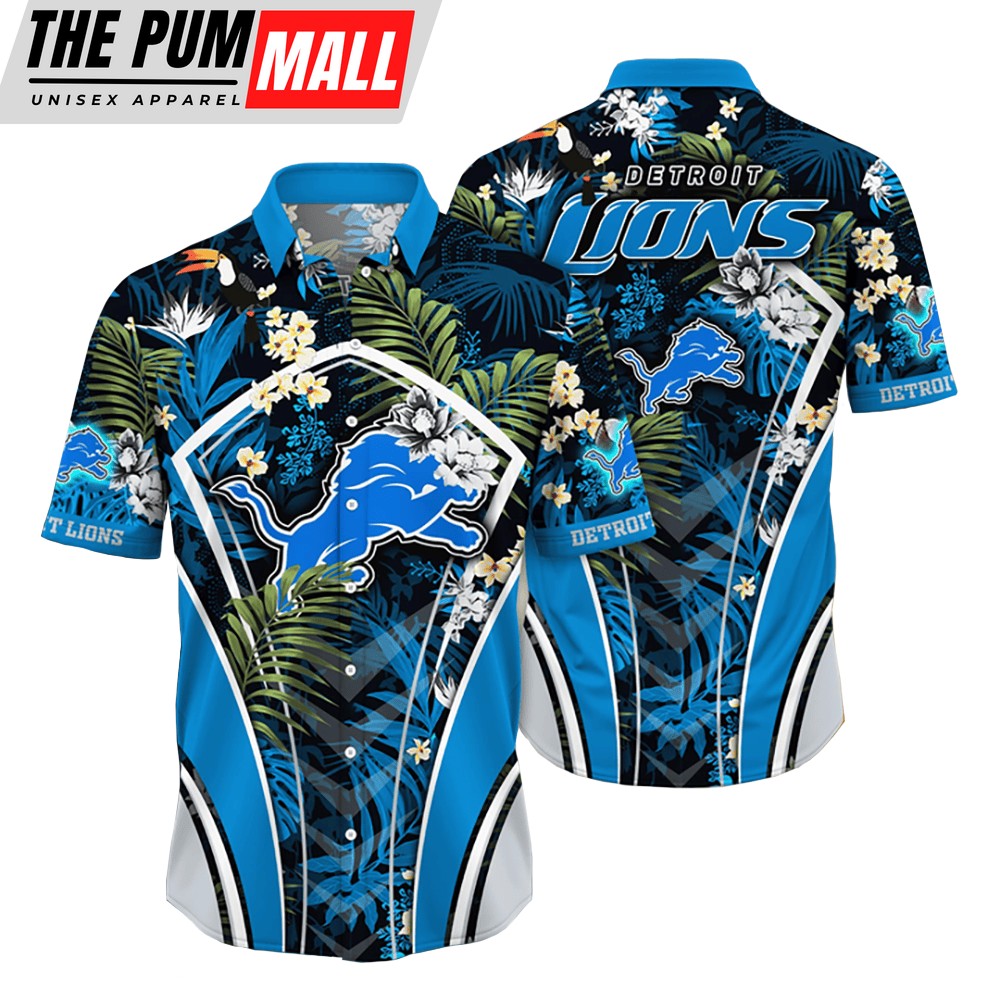 Detroit Lions NFL Flower Tropical Hawaiian Shirt
