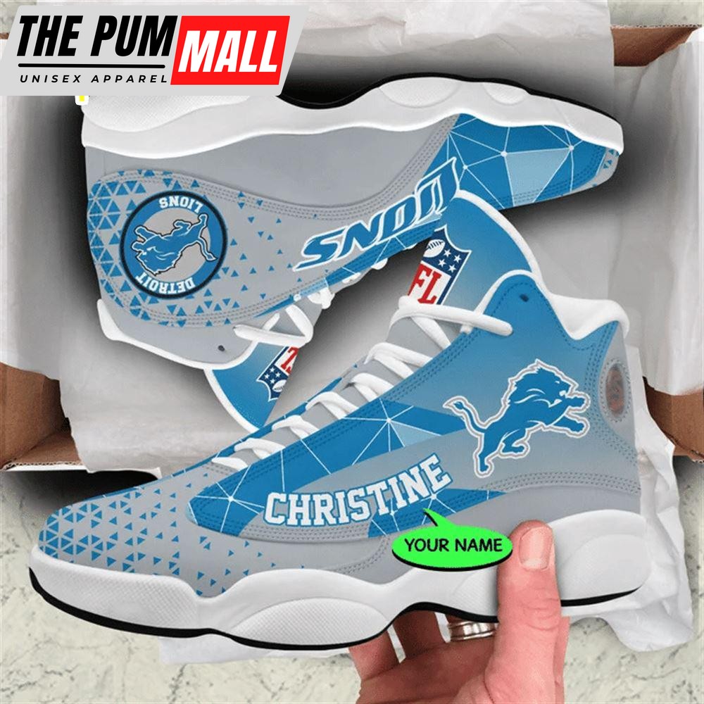 Detroit Lions NFL Personalized Jordan 13 Shoes Gift For Fans Sport