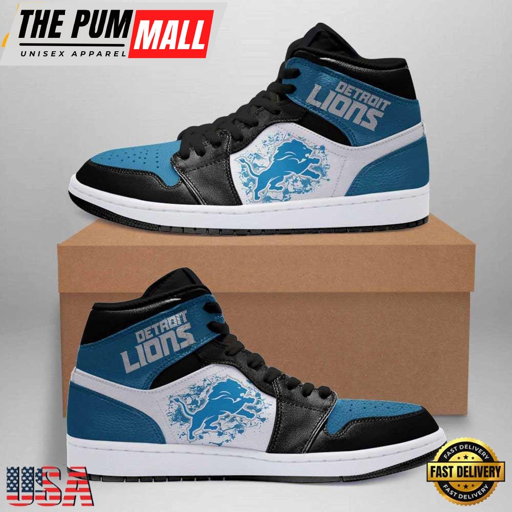 Detroit Lions NFLJordan 1 Boot Sneakers Shoes