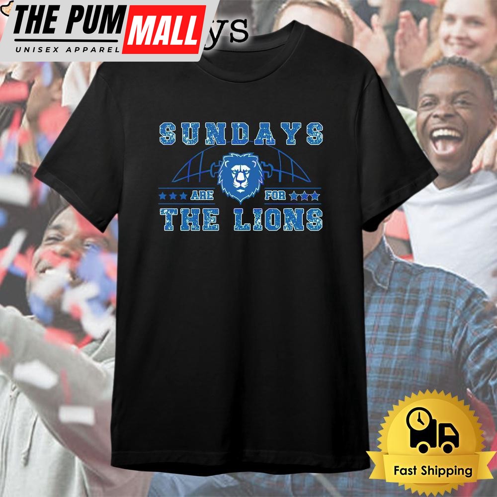 Detroit Lions Sundays Are For The Lions Mascot T Shirt