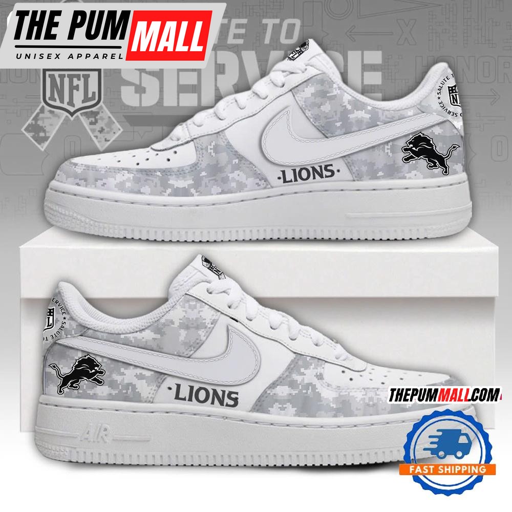 Detroit Lions Veterans Salute to Service Air Force 1 Shoes Sneaker