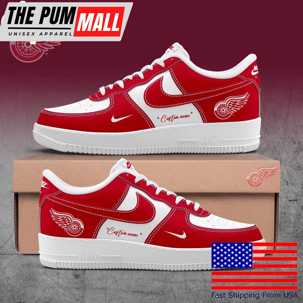 Detroit Red Wings Every match is an epic poem Custom Name Air Force 1 Shoes, Best Sneakers For Walking