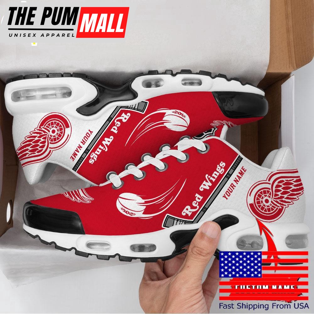 Detroit Red Wings Symbol of Hockeytown Custom Name Air Max Plus Shoes