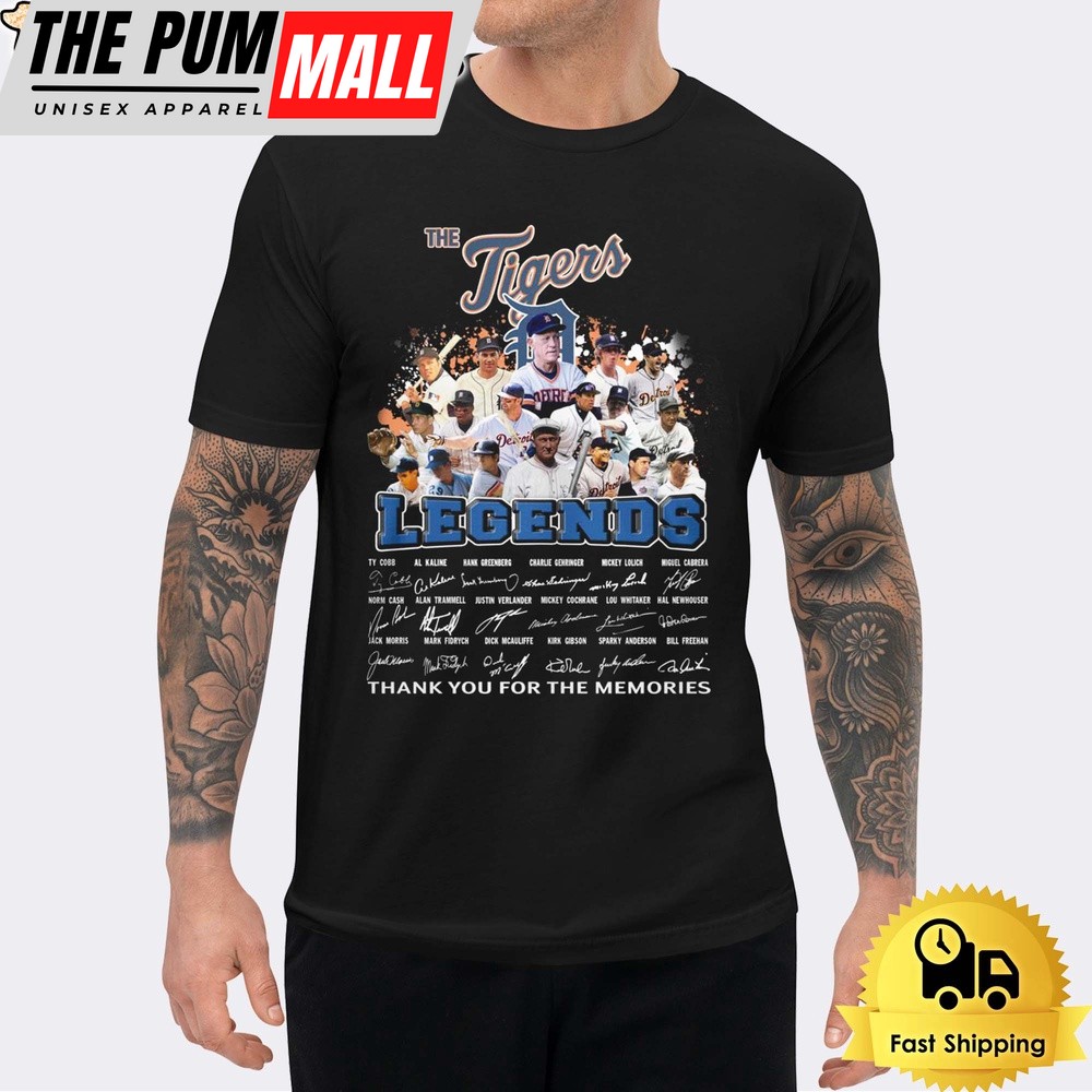 Detroit Tigers Legends Thank You For The Memories Unisex T-Shirt