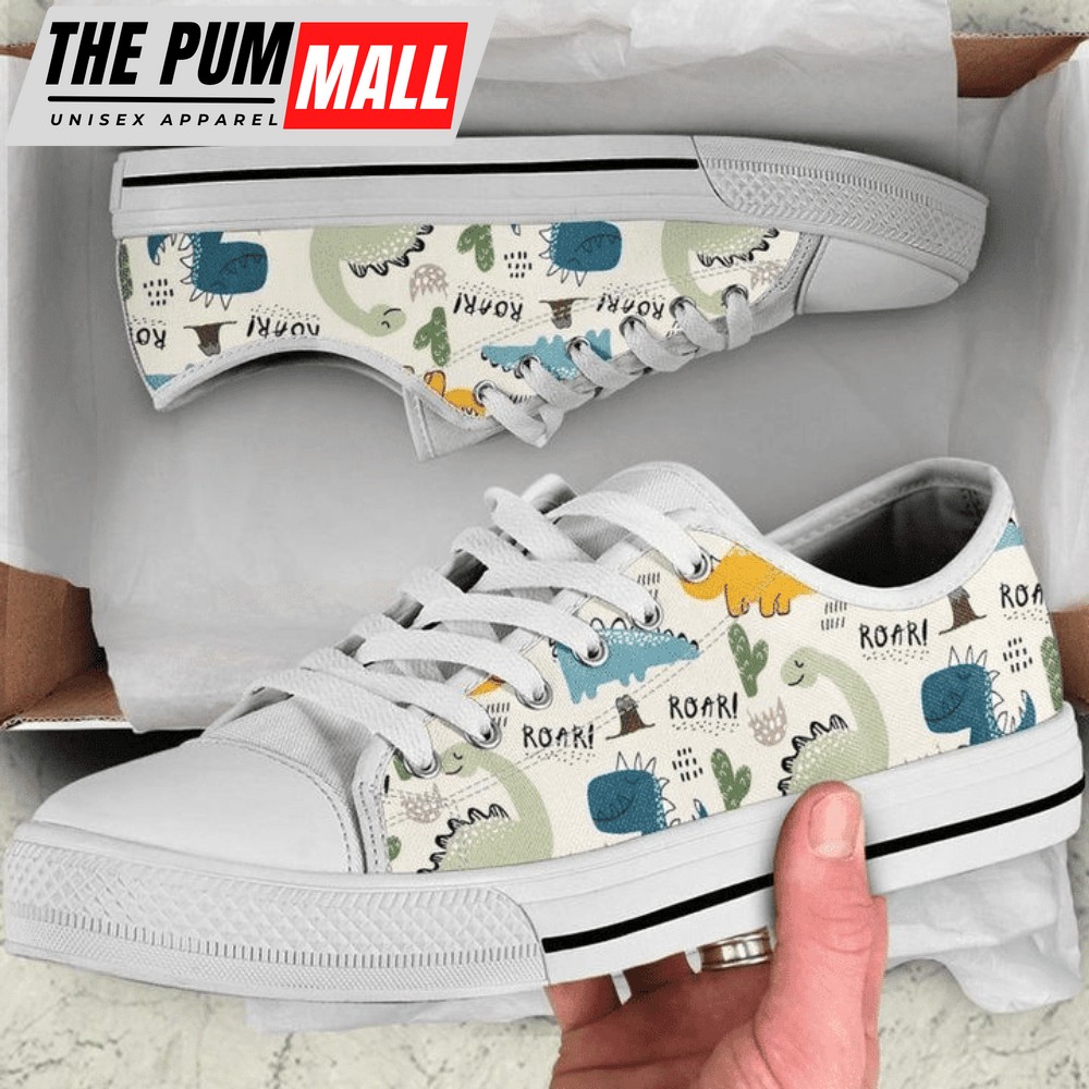 Dinosaur Cartoon Low Top Shoes PN206160Sb – Comfortable Footwear