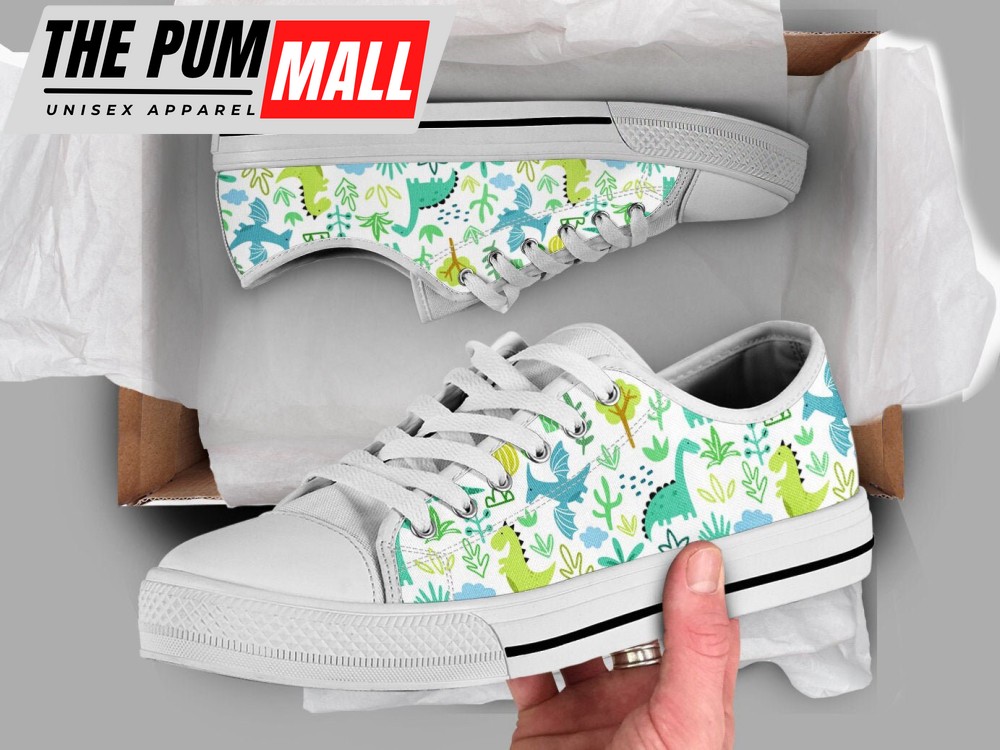 Dinosaur Shoes, Dinosaur Sneakers, Low Top Shoes For Dinosaur Gifts