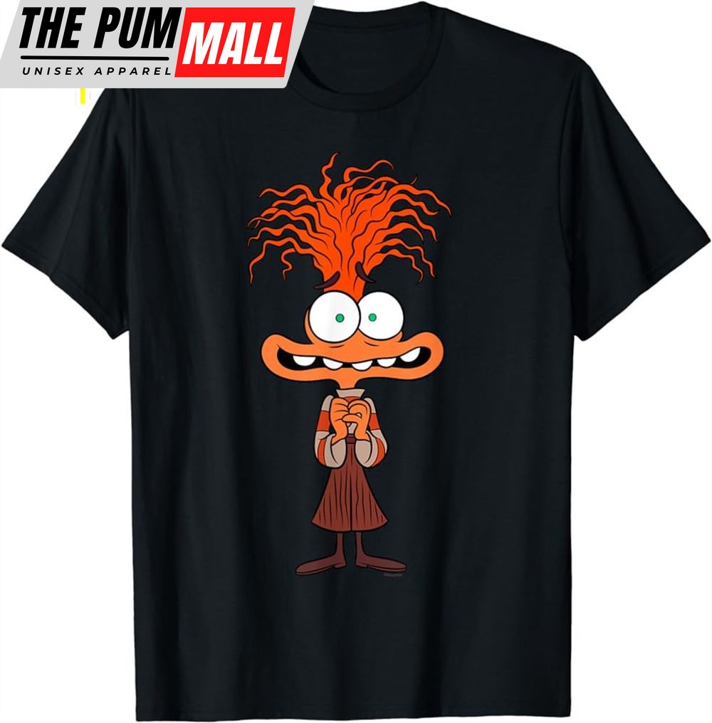 Disney and Pixars Inside Out 2 Toony Colors Emotion Anxiety T- Shirt