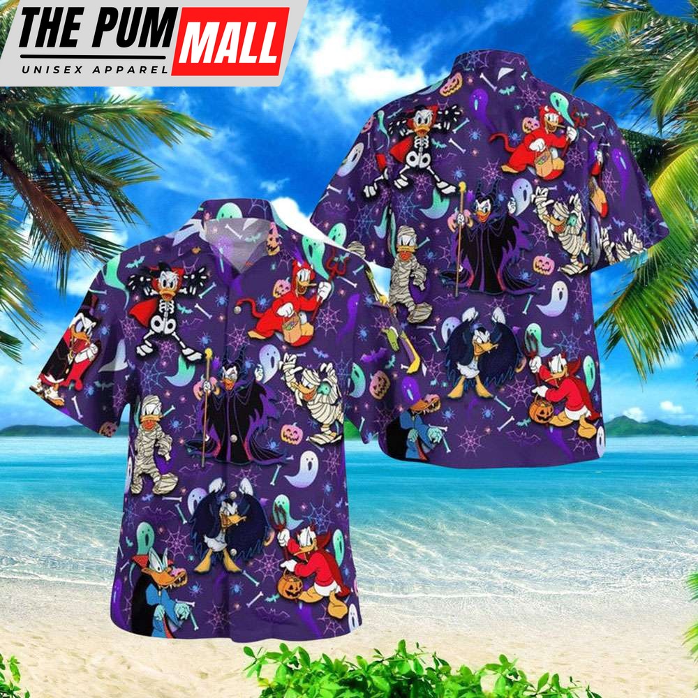 Disney Donald Mummies Spooky Season Hawaiian Shirt