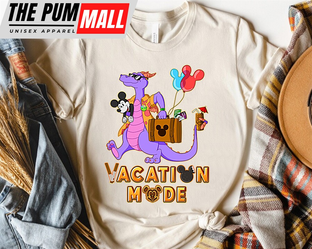 Disney Epcot Funny Figment And Mickey Mouse Vacation Mode Shirt