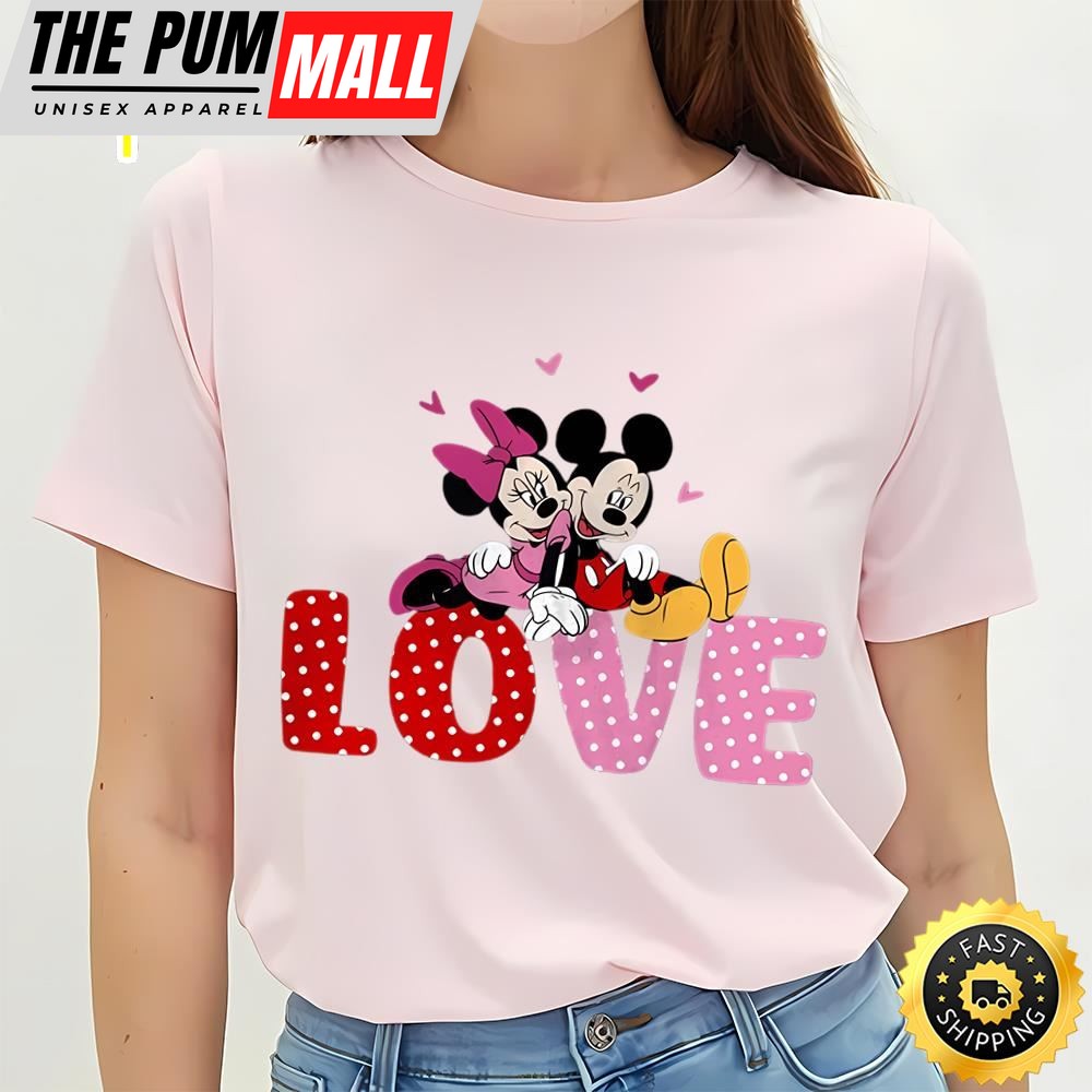 Disney Mickey And Minnie Valentines Love Shirt