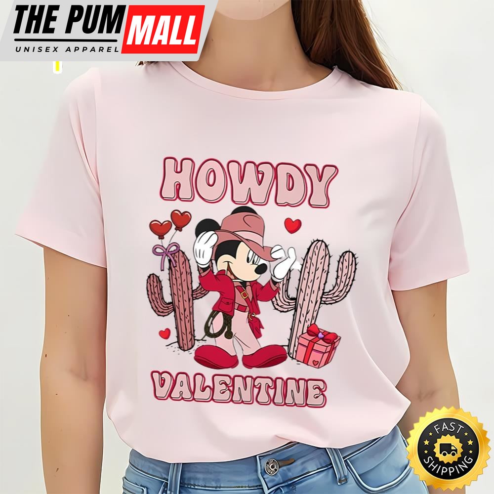 Disney Mickey Cowboy Howdy Valentine Shirt