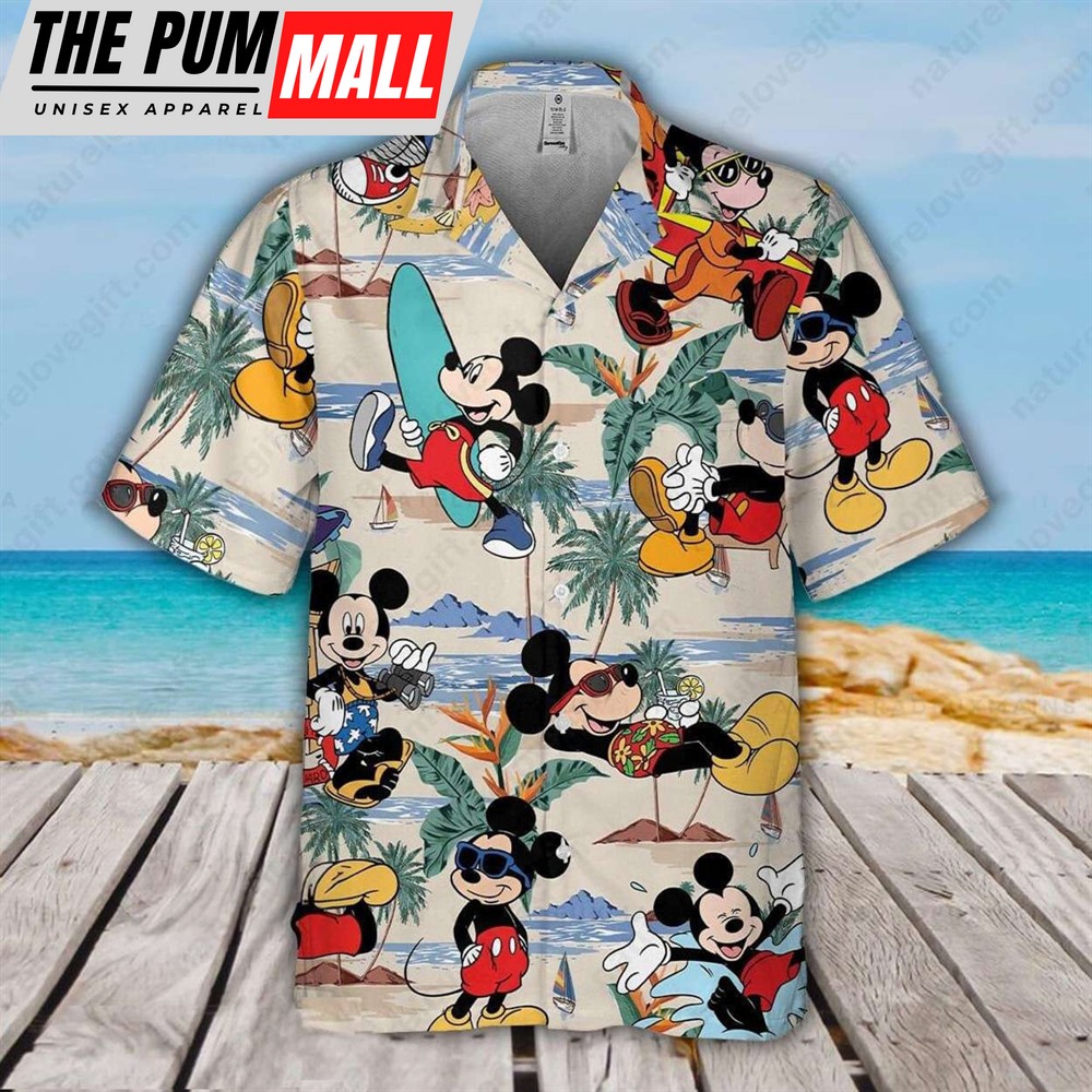 Disney Mickey Hawaiian Shirt Summer Vacation Aloha Shirts