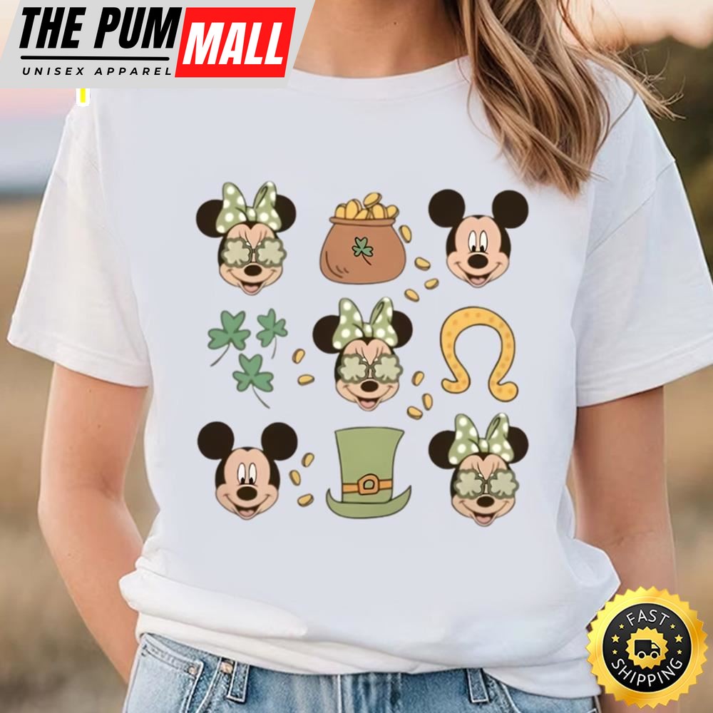 Disney Mickey Minnie St Patricks Day Shirt