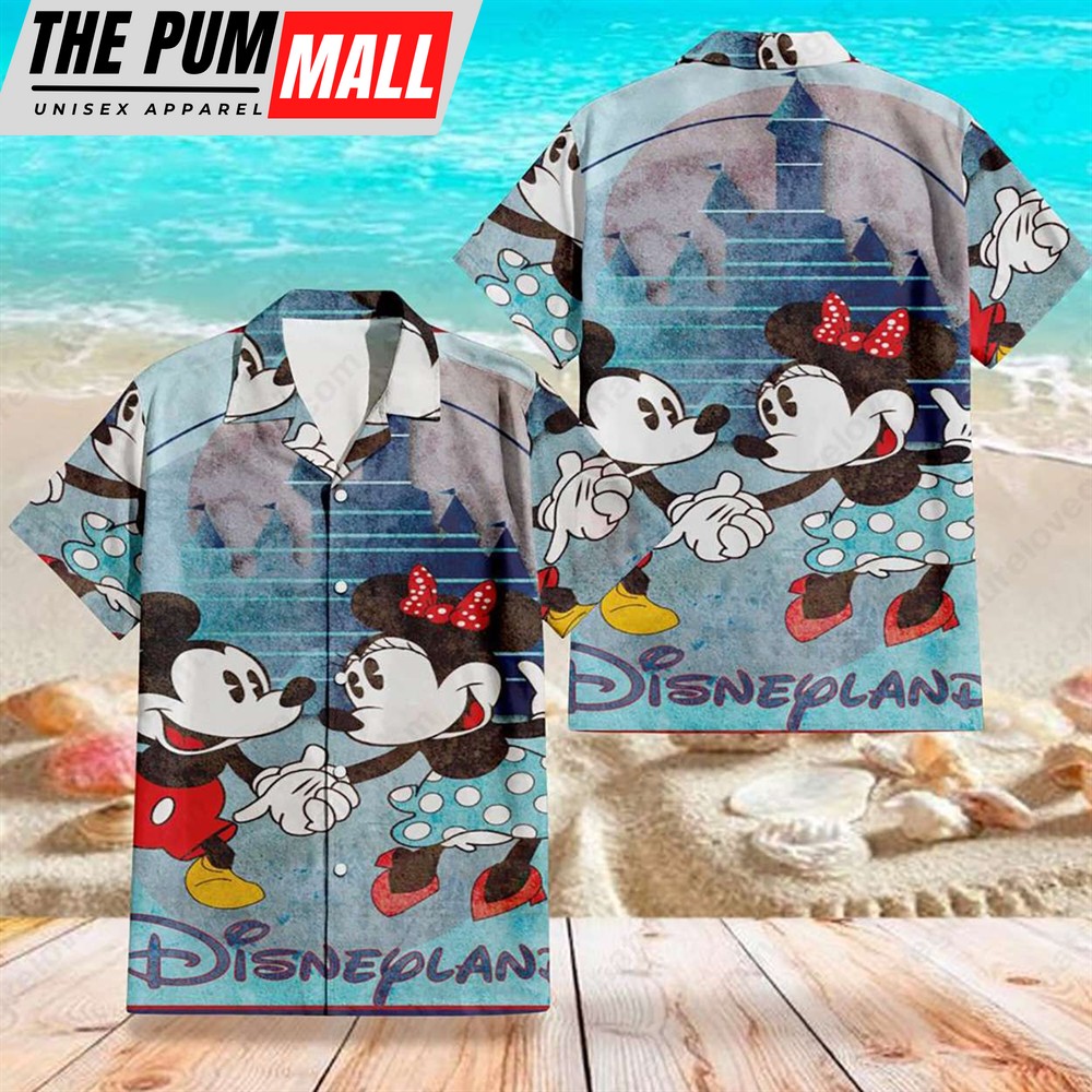 Disney Mickey Minnie Vintage Hawaiian Shirt Summer Vacation Aloha