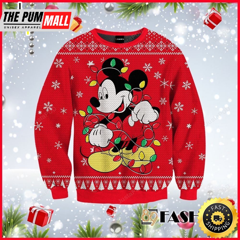 Disney Mickey Mouse Ugly Christmas Sweater, Perfect Holiday Gift