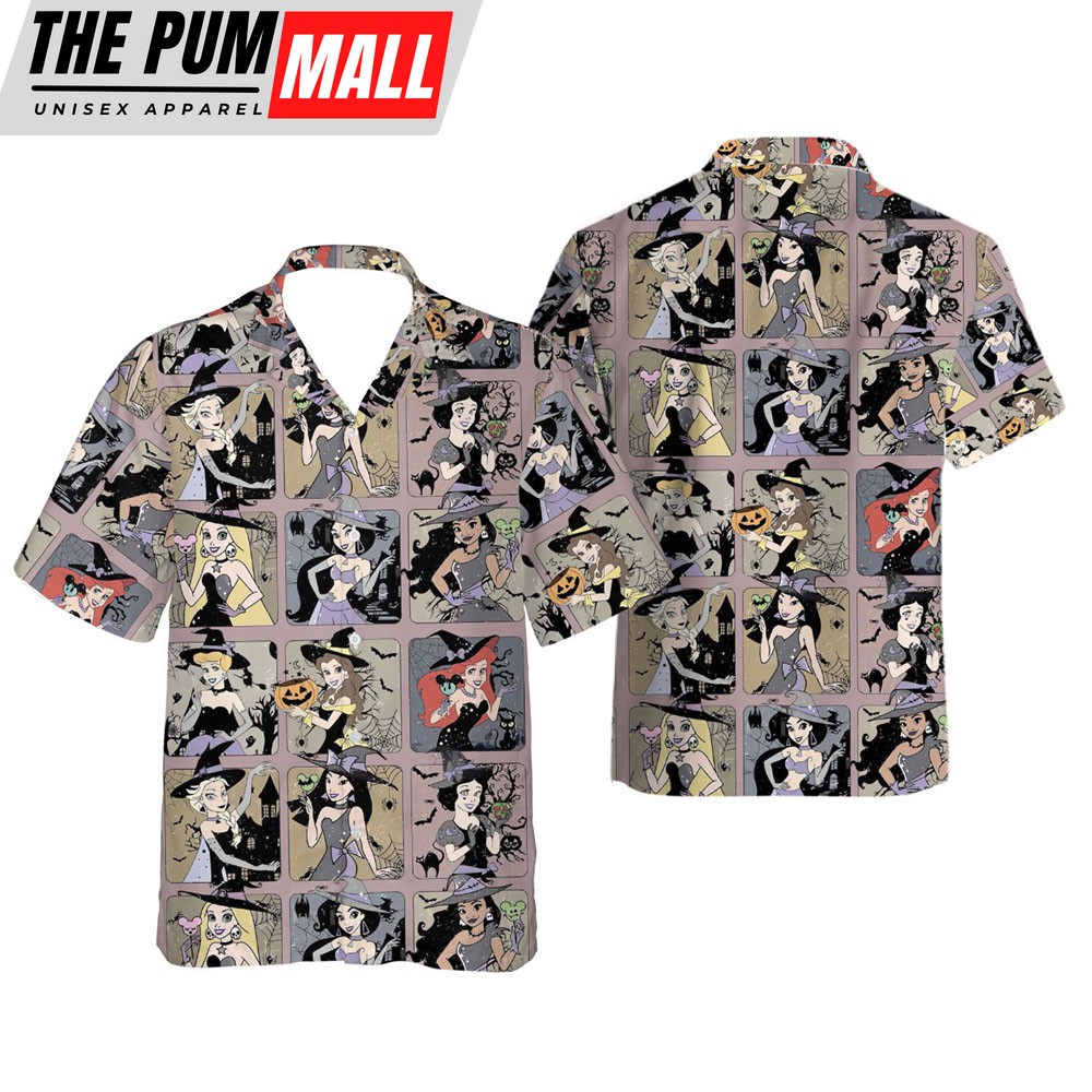 Disney Princess Witch Halloween Hawaiian Shirt