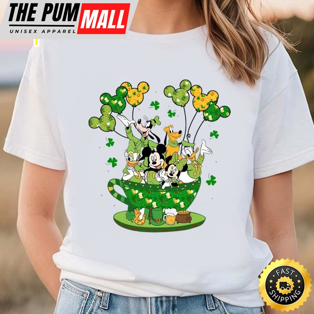 Disney St Patricks Day T-Shirt, Lucky Disney Shamrock Mickey Shirt