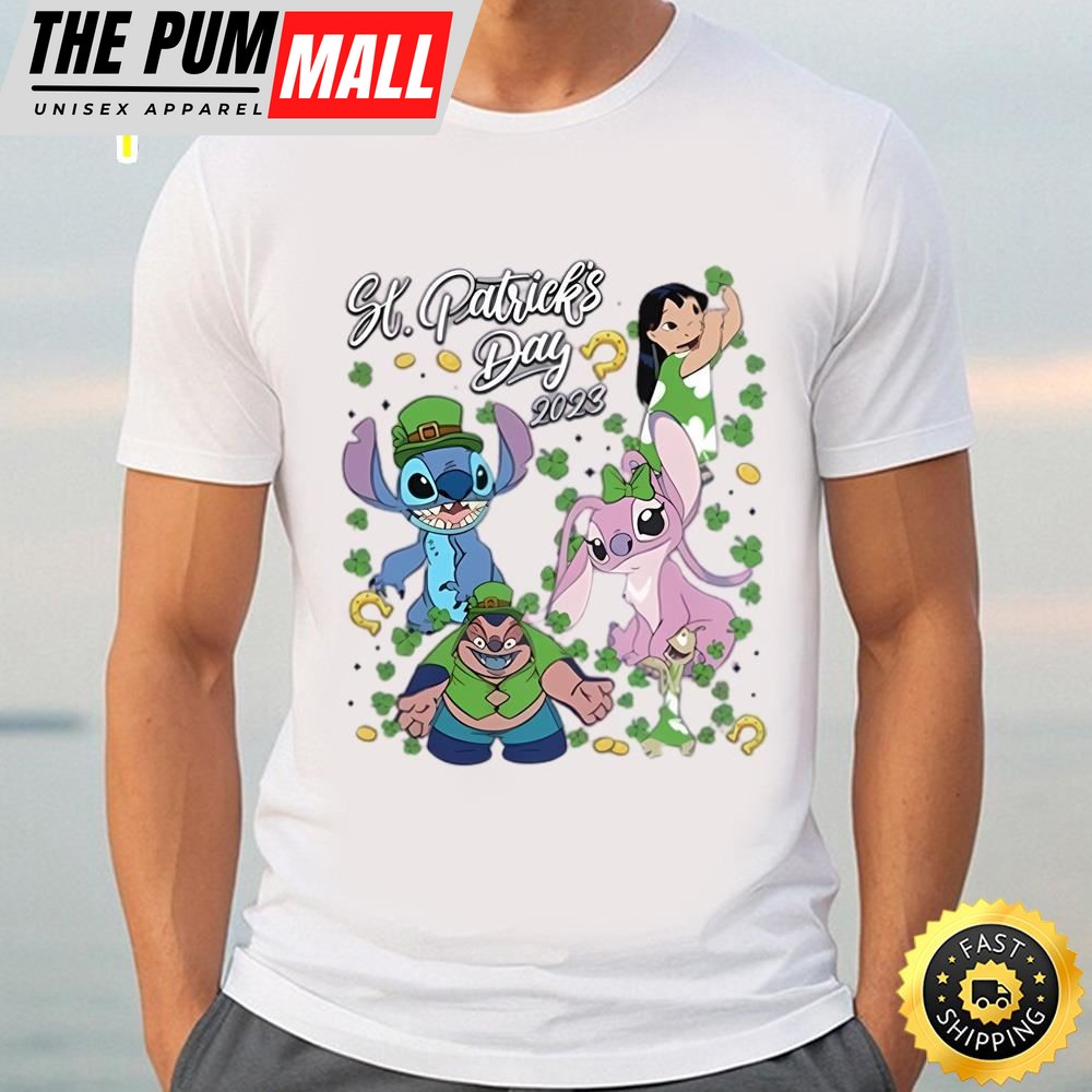 Disney Stitch Shamrock Family St Patricks Day Shirt