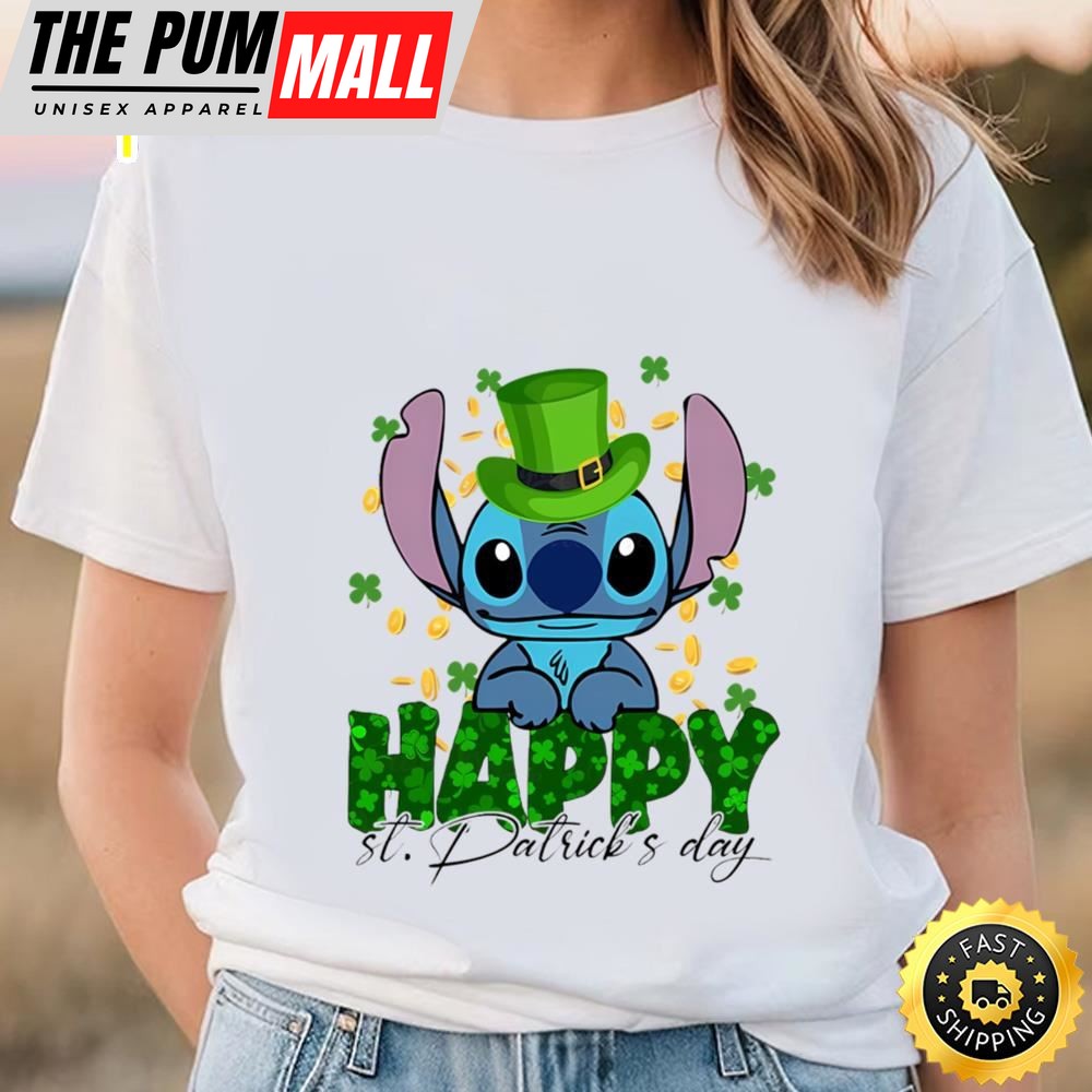 Disney Stitch St. Patricks Day Shirt, Stitch Shenanigans Irish…