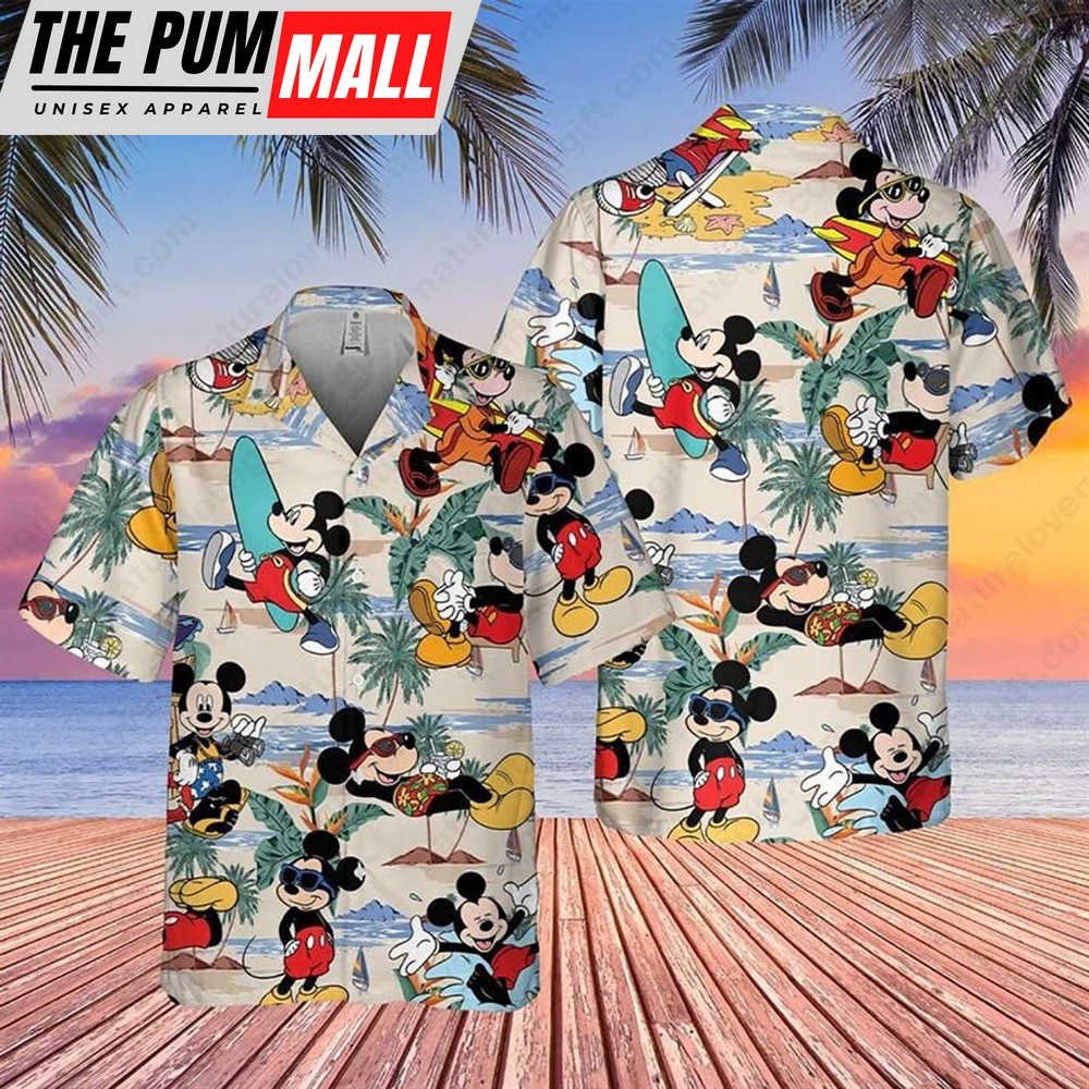 Disney Summer Trip Mickey Hawaiian Shirt Beach Vacation Aloha Shirt