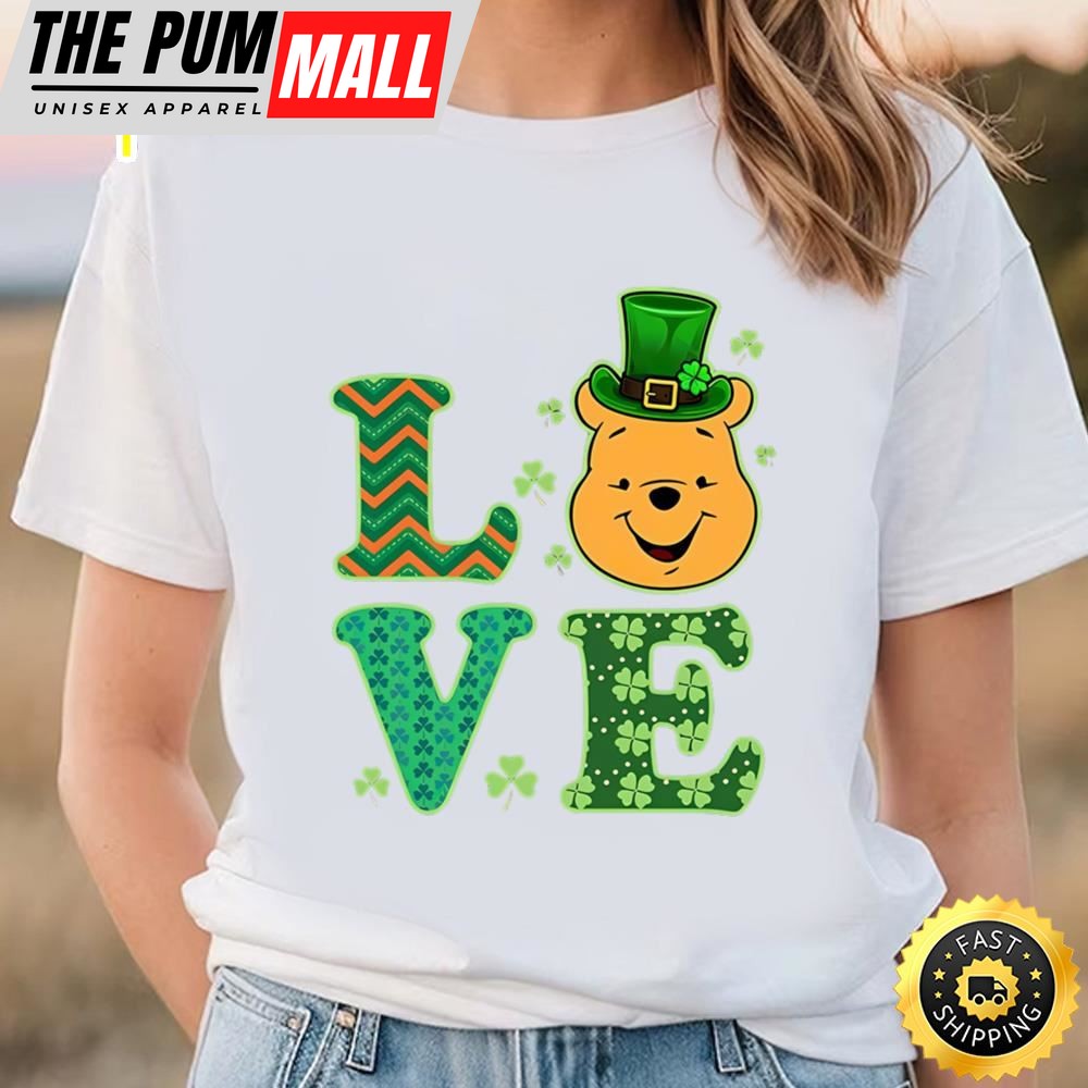 Disney Winnie The Pooh St Patricks Day Shamrock Shirt