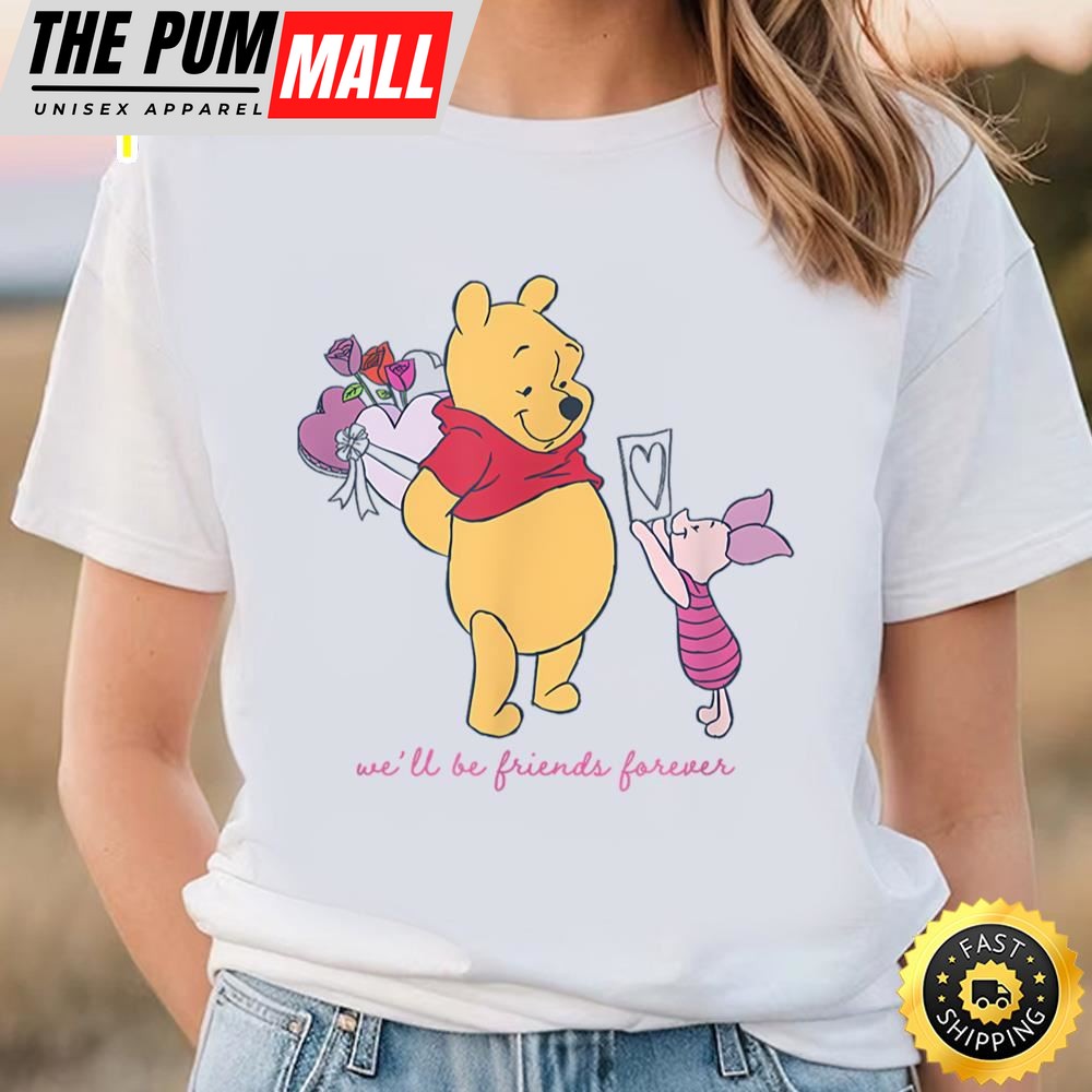 Disney Winnie The Pooh Valentines Day Friends Forever T-Shirt