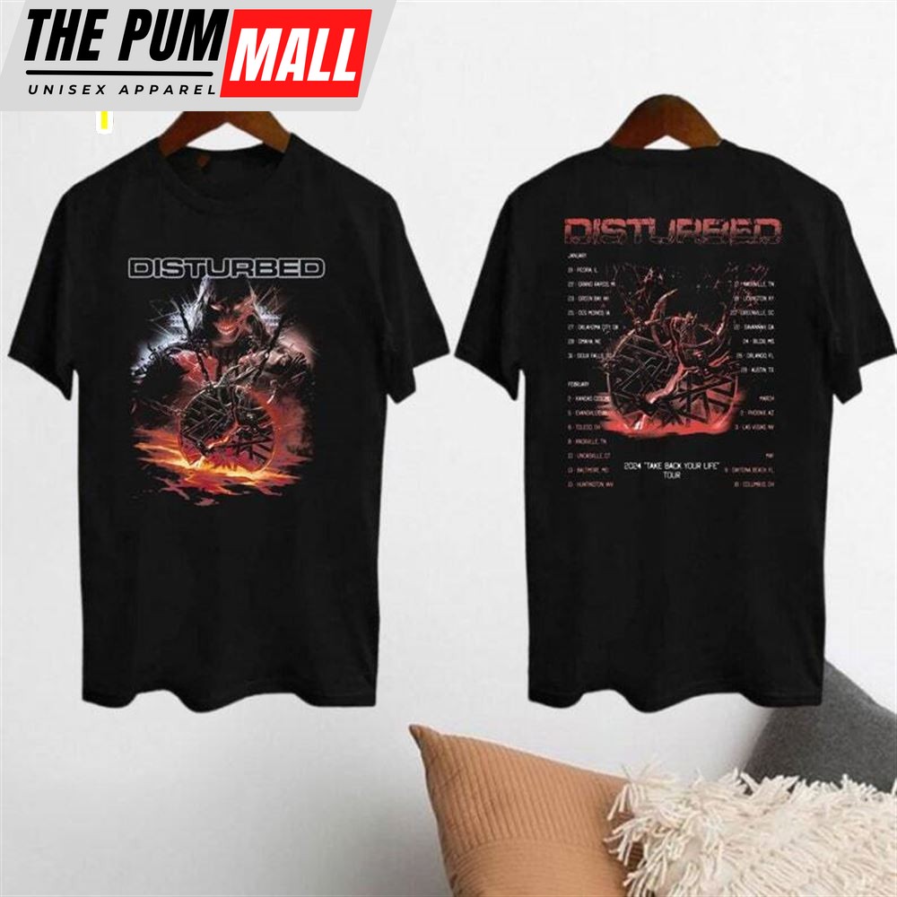 Disturbed Band Concert Shirt, Disturbed Take Back Your Life Tour 2024 Shirt