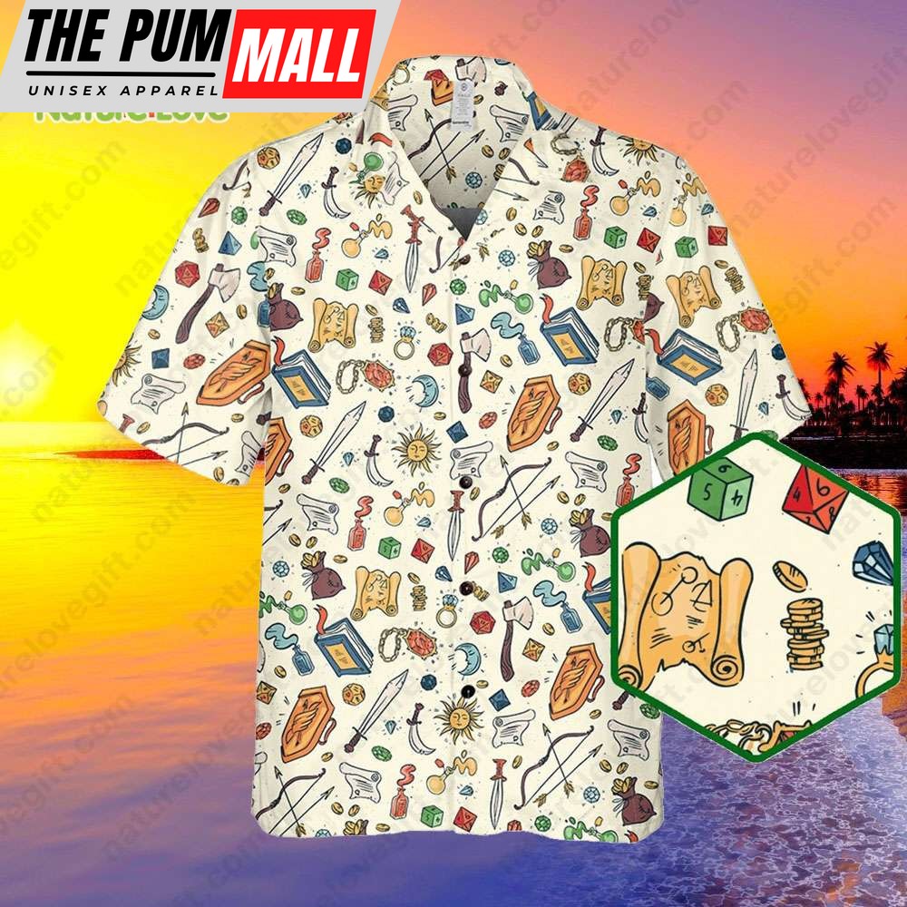 DnD Gift Items Hawaiian Shirt Dungeon and dragon DM Master Gift