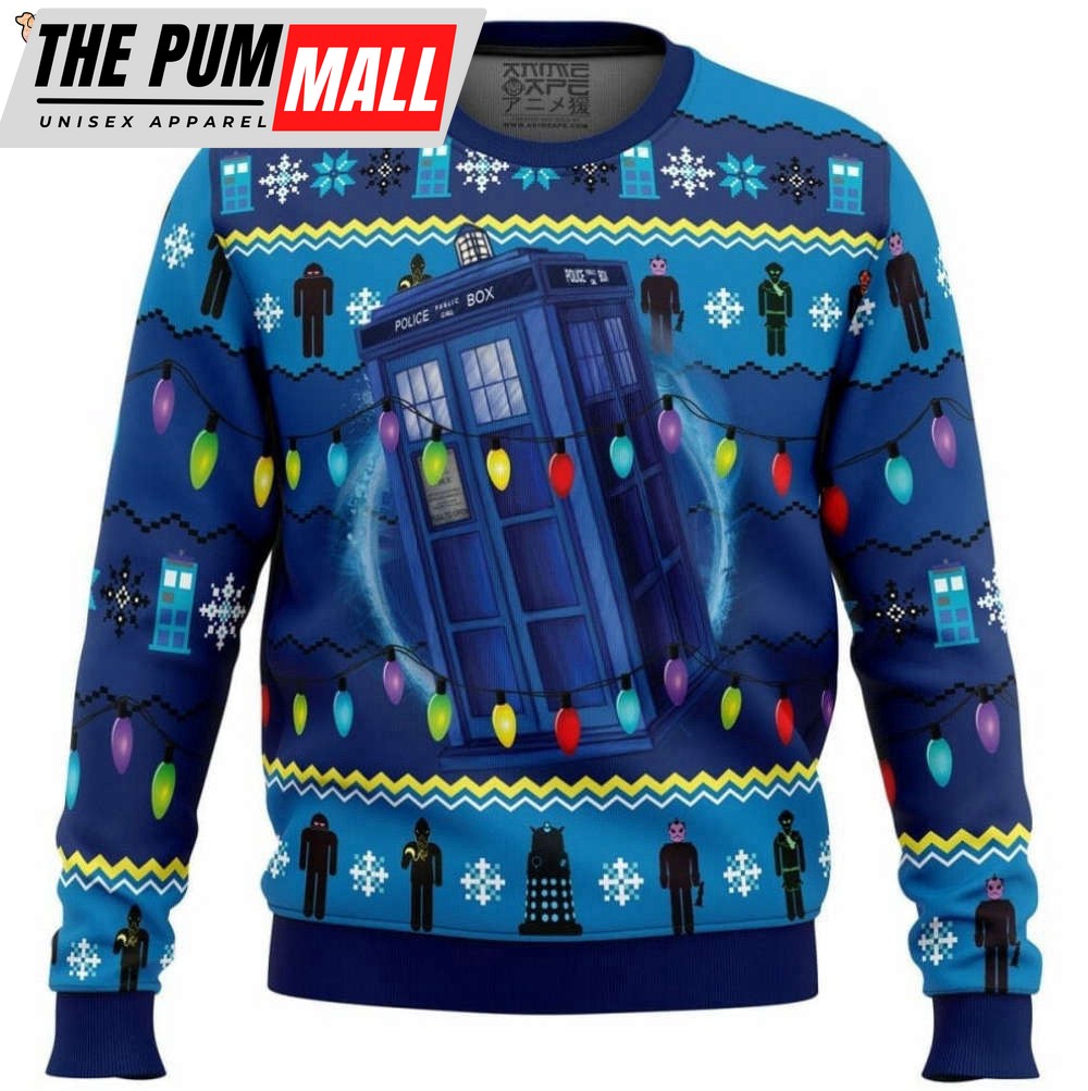 Doctor Who Ugly Knitted Christmas Sweatshirt, Doctor Who Xmas Sweater, Christmas Sweater, Ugly Christmas Sweater