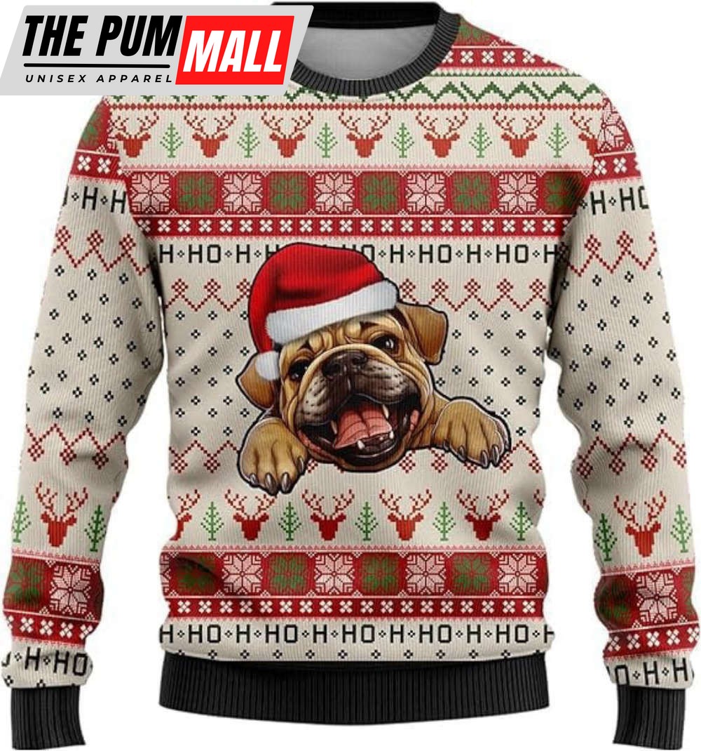 Dog Christmas Sweaters, Bulldog Crewneck Sweatshirt, Gift For Christmas