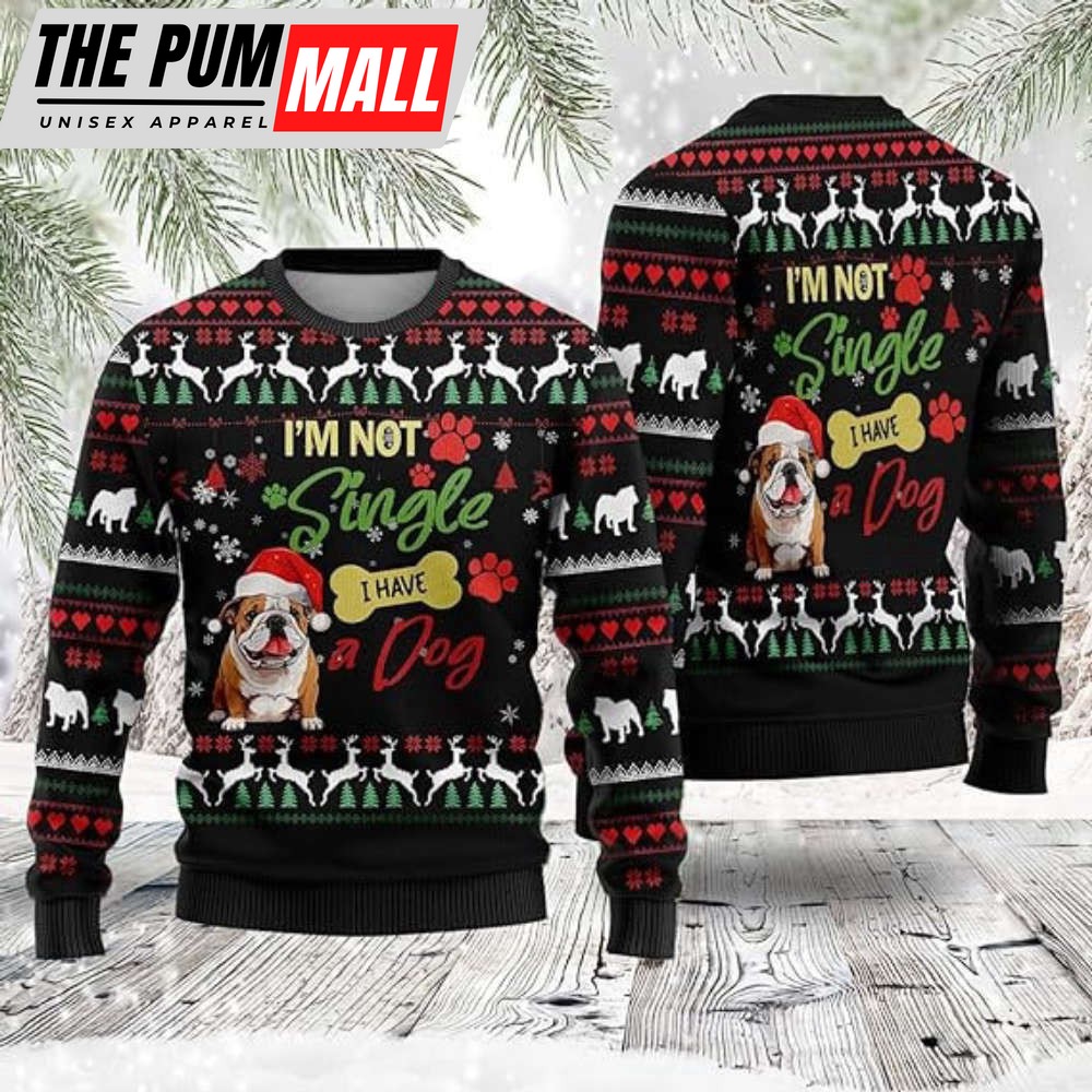Dog Christmas Sweaters For Women, Bulldog Ugly Christmas Sweater For Christmas Gift