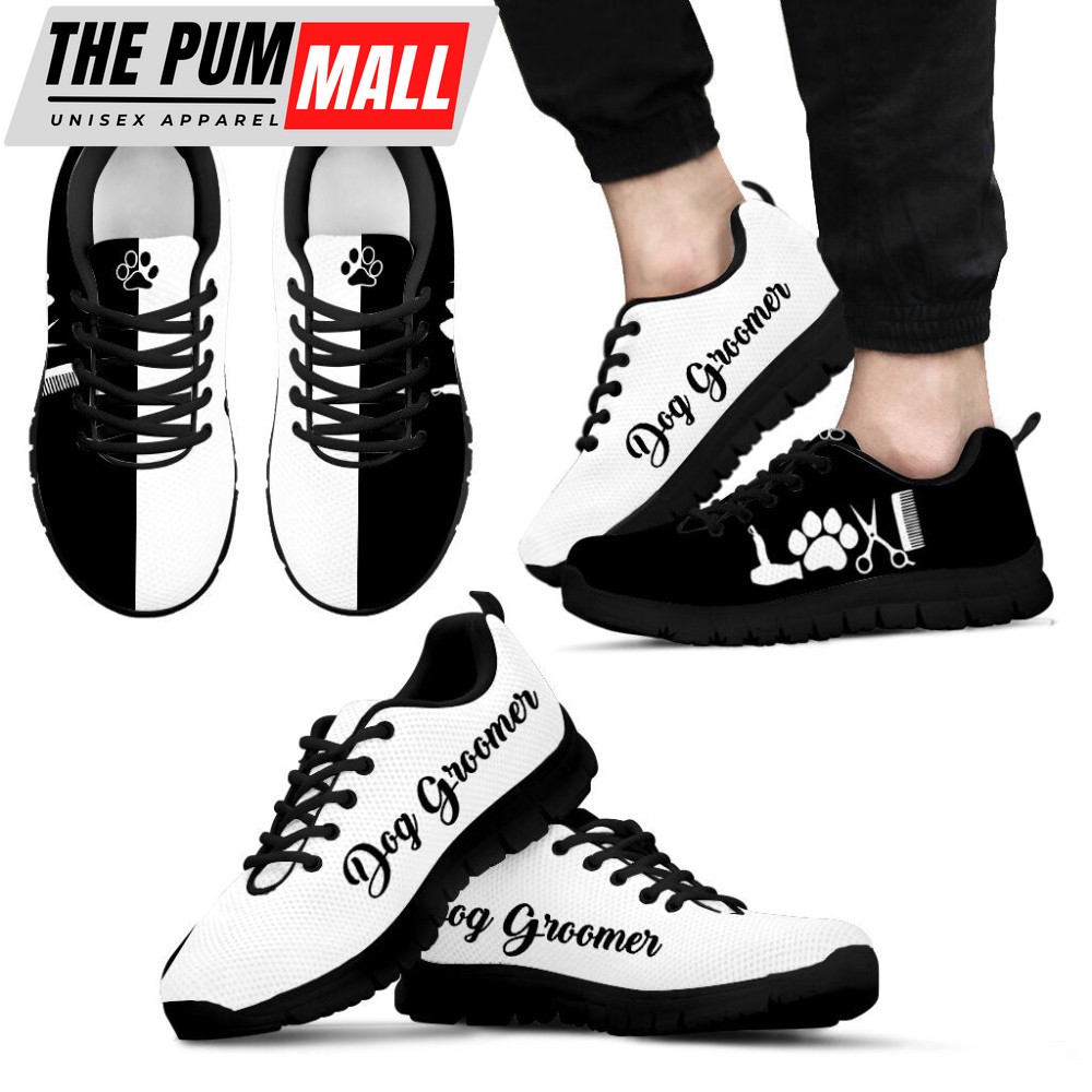 dog-groomer-shoes-love-black-white-sneakers-walking-running-lightweight-casual-s-doyue90r Dog Groomer Shoes Love Black White Sneakers Walking Running Lightweight Casual Shoes For Pet Lover